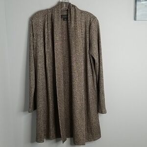 Covington open front brown cardigan sweater